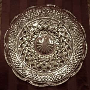 A beautiful vintage glass platter
